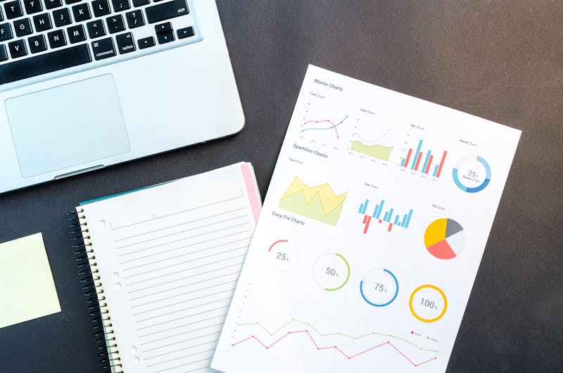Data analytics dashboard showing export statistics and compliance metrics